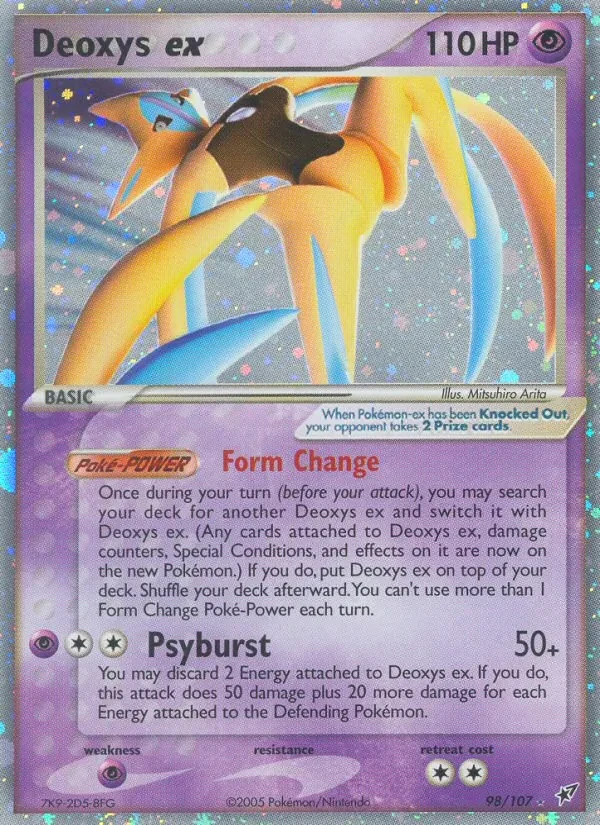 Deoxys ex 98/107 Deoxys Pokémon card