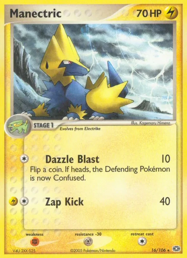 Manectric 16/106 Emerald Pokémon card