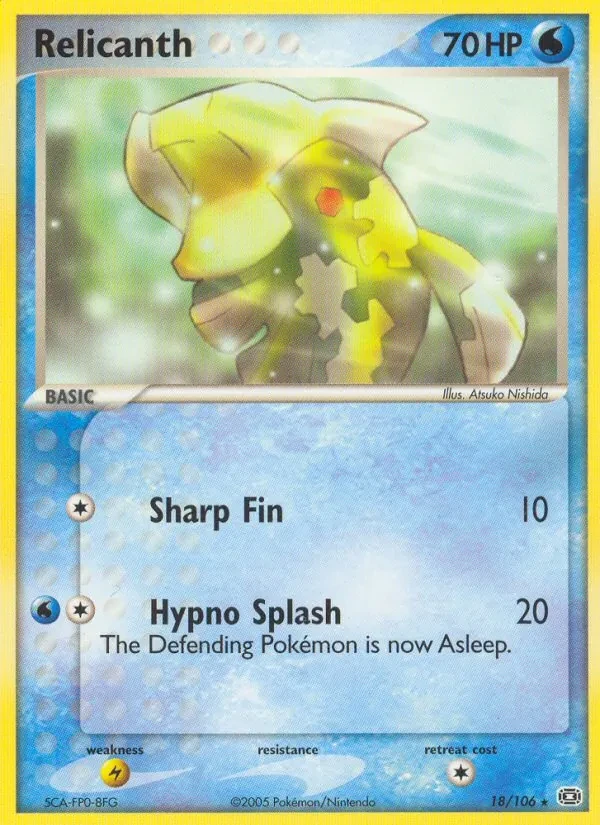 Relicanth 18/106 Emerald Pokémon card