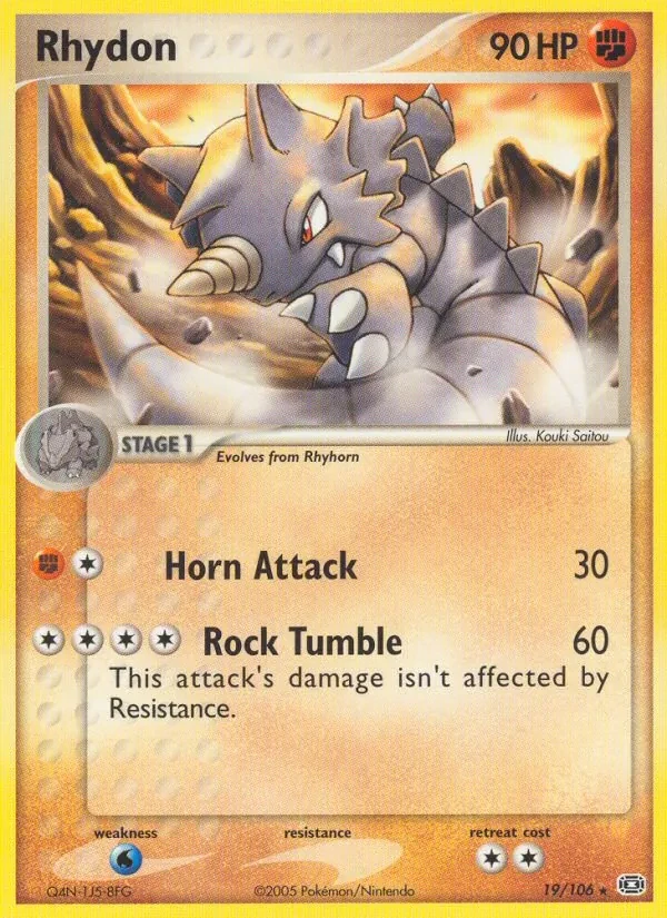 Rhydon 19/106 Emerald Pokémon card