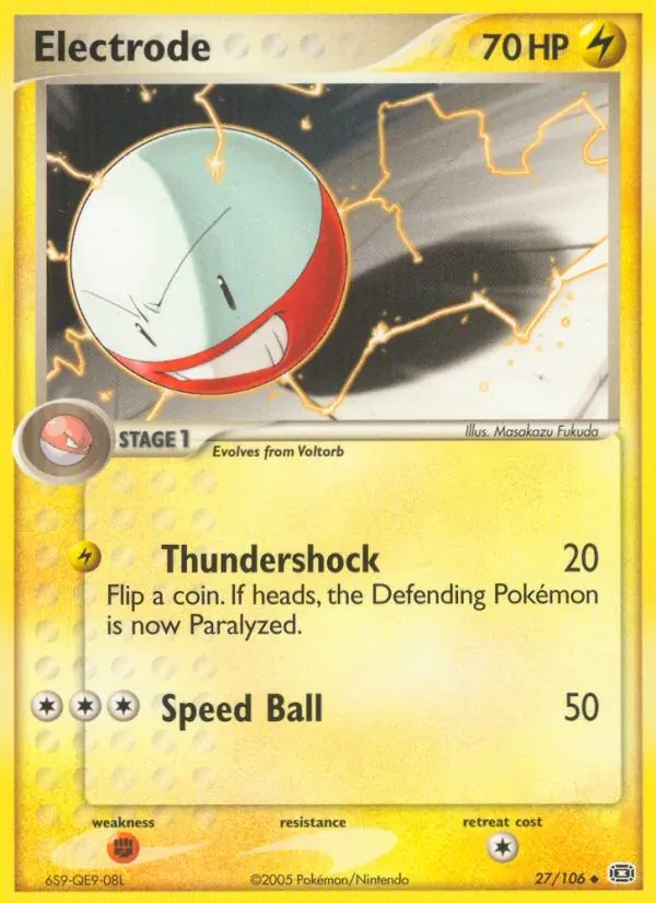Electrode 27/106 Emerald Pokémon card