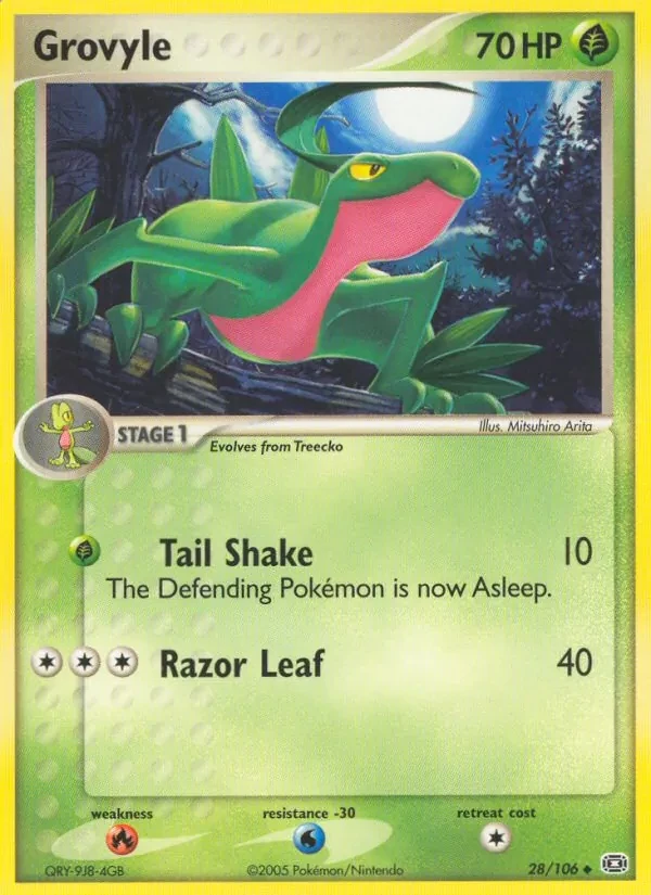 Grovyle 28/106 Emerald Pokémon card