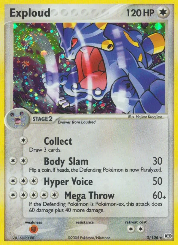 Exploud 3/106 Emerald Pokémon card