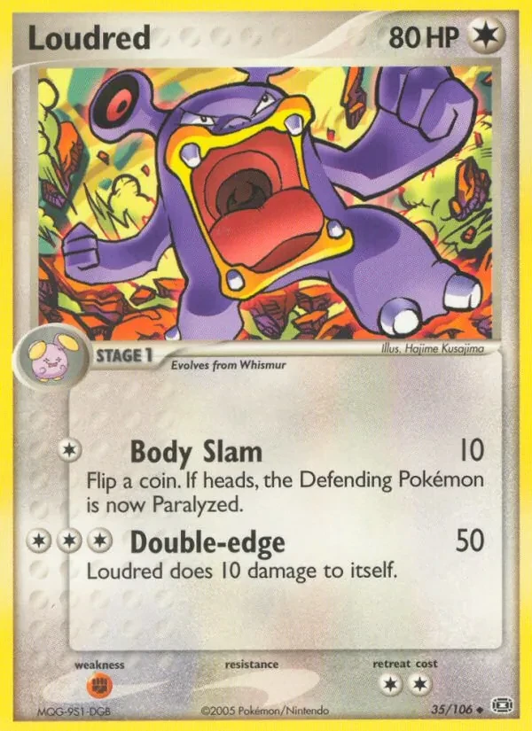 Loudred 35/106 Emerald Pokémon card