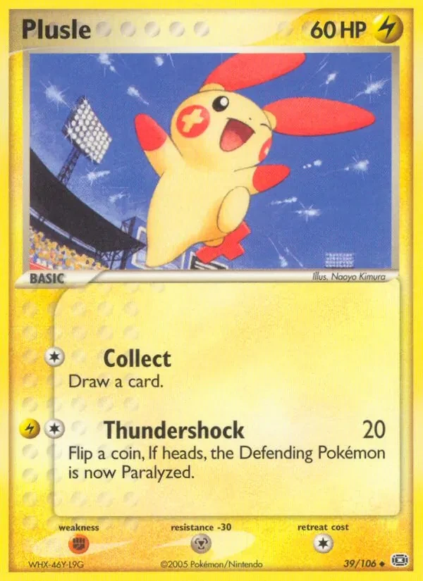 Plusle 39/106 Emerald Pokémon Karte