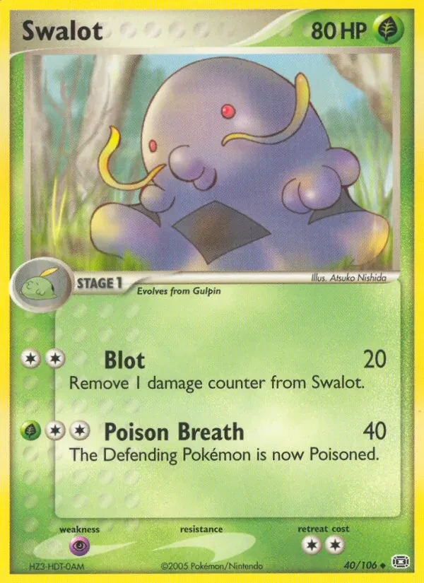 Swalot 40/106 Emerald Pokémon card