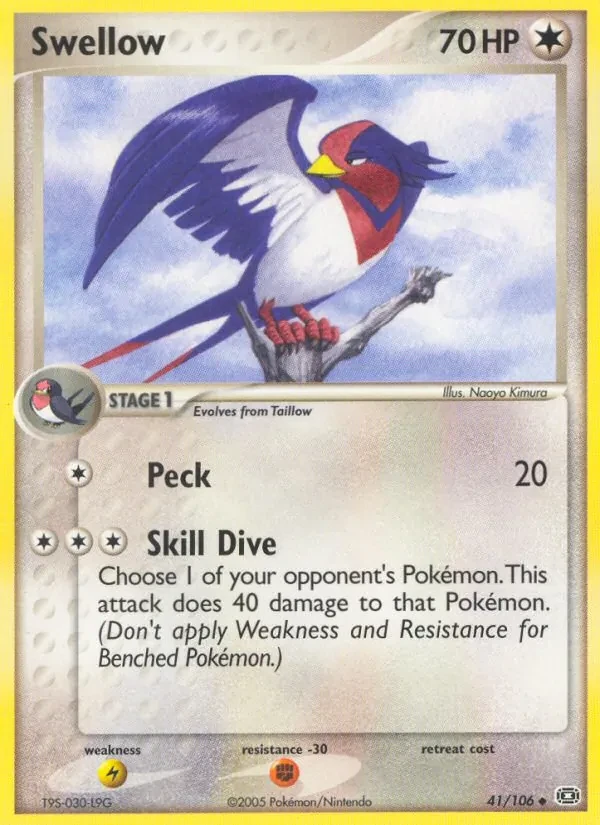 Carta Pokémon Swellow 41/106 Emerald
