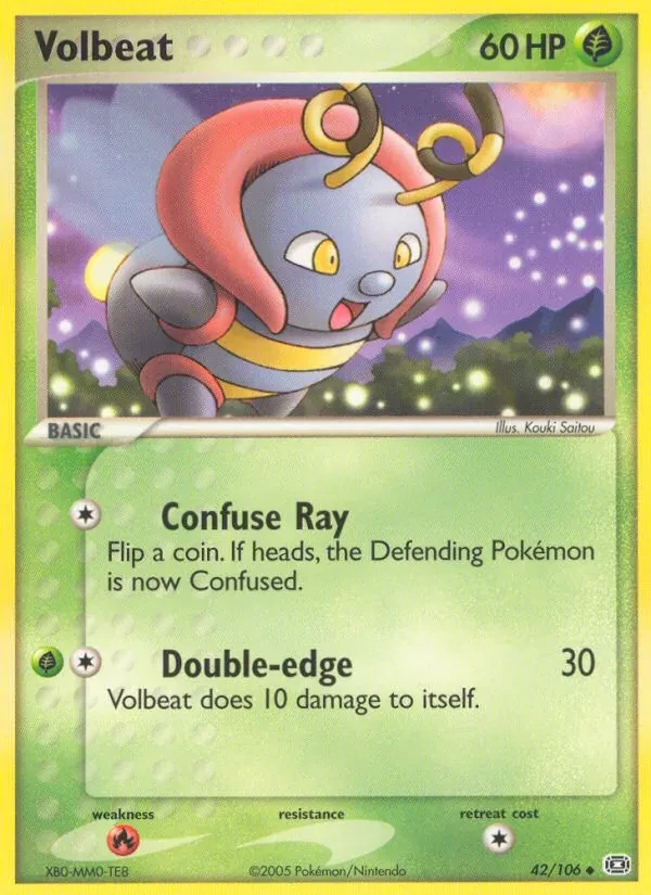 Volbeat 42/106 Emerald Pokémon card