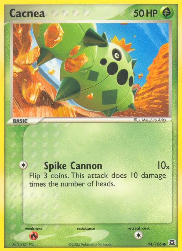 Cacnea 44/106 Emerald Pokémon Karte