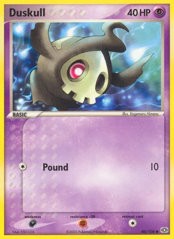 Carta Pokémon Duskull 46/106 Emerald