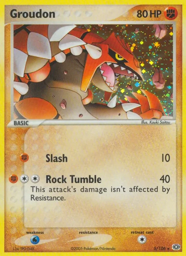 Groudon 5/106 Emerald Pokémon card