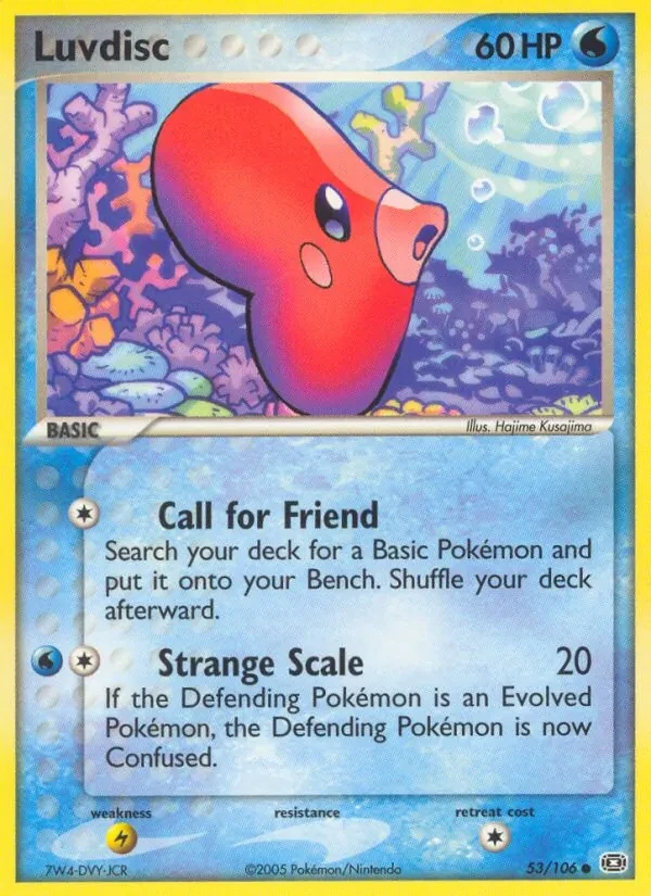 Luvdisc 53/106 Emerald Pokémon card