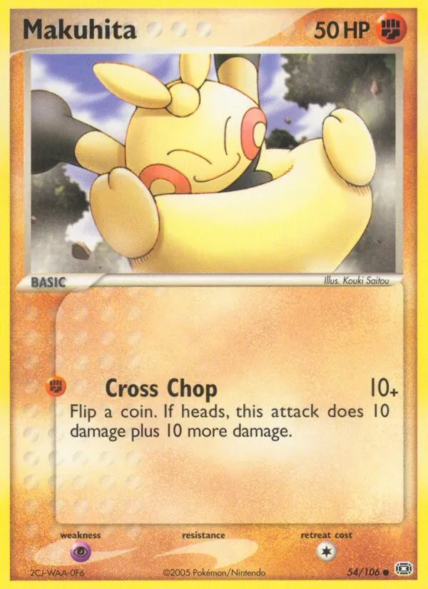 Makuhita 54/106 Emerald Pokémon card