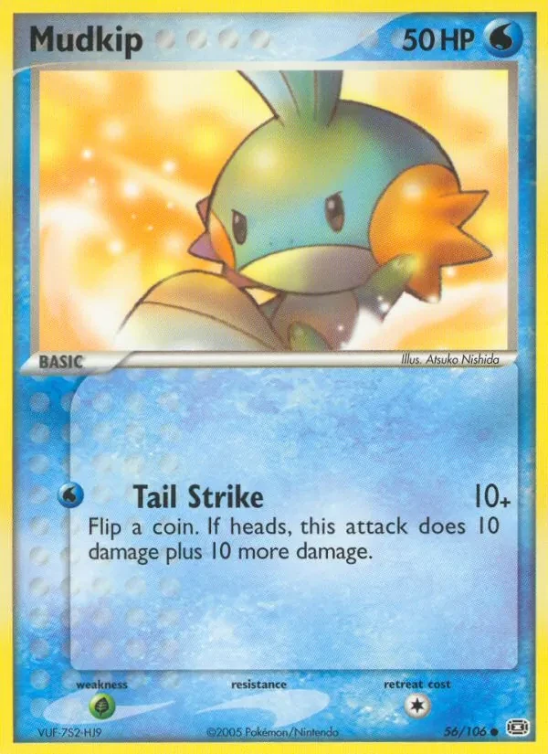 Mudkip 56/106 Emerald Pokémon card