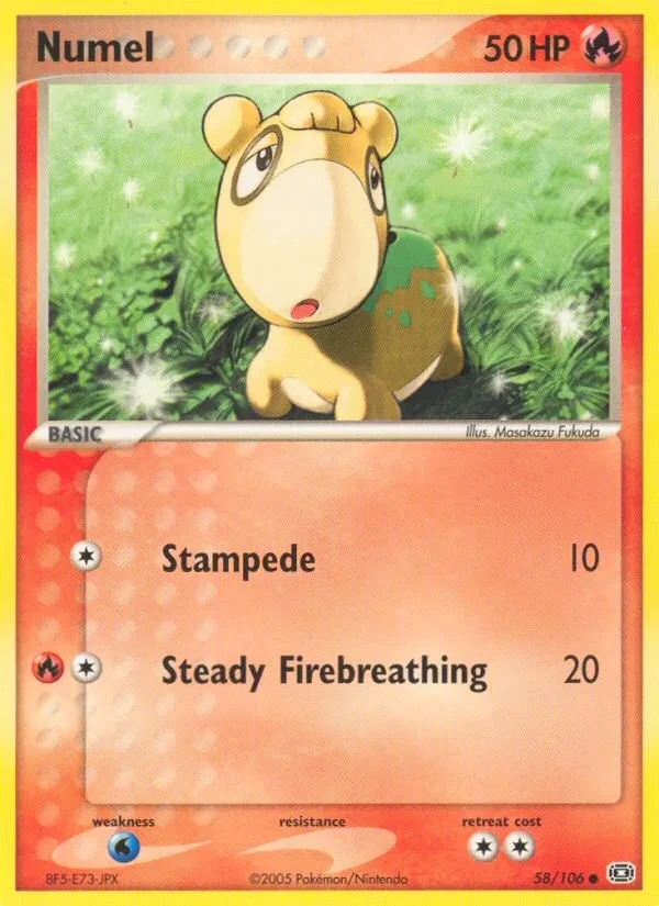 Numel 58/106 Emerald Pokémon card