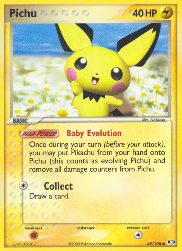 Pichu 59/106 Emerald Pokémon card