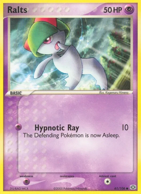 Ralts 61/106 Emerald Pokémon card