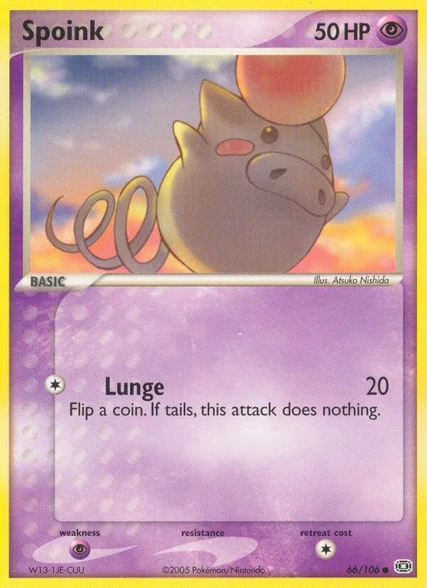 Spoink 66/106 Emerald Pokémon card