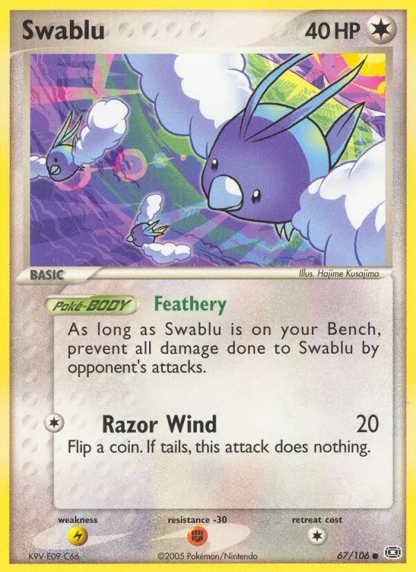 Swablu 67/106 Emerald Pokémon card