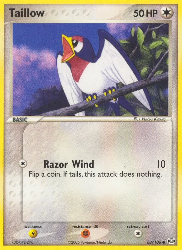 Taillow 68/106 Emerald Pokémon card