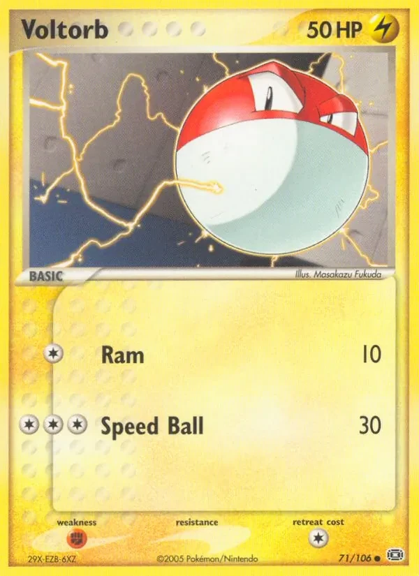 Voltorb 71/106 Emerald Pokémon Karte