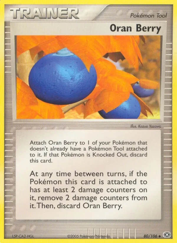 Oran Berry 80/106 Emerald Pokémon card