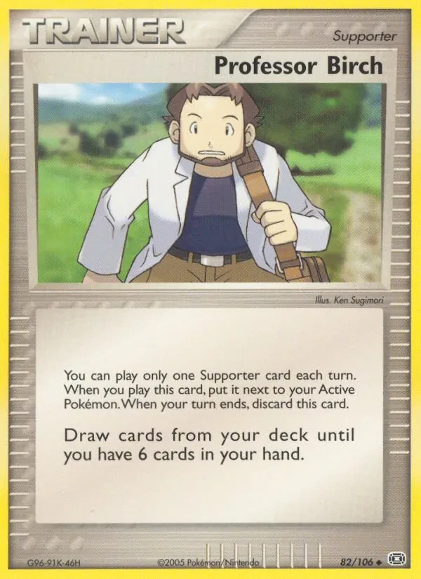 Professor Birch 82/106 Emerald Pokémon Karte