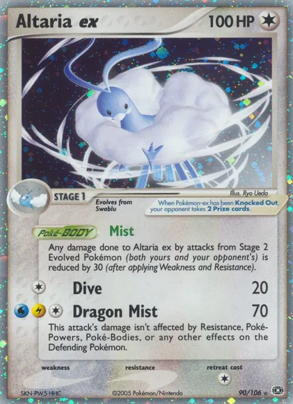 Altaria ex 90/106 Emerald Pokémon card
