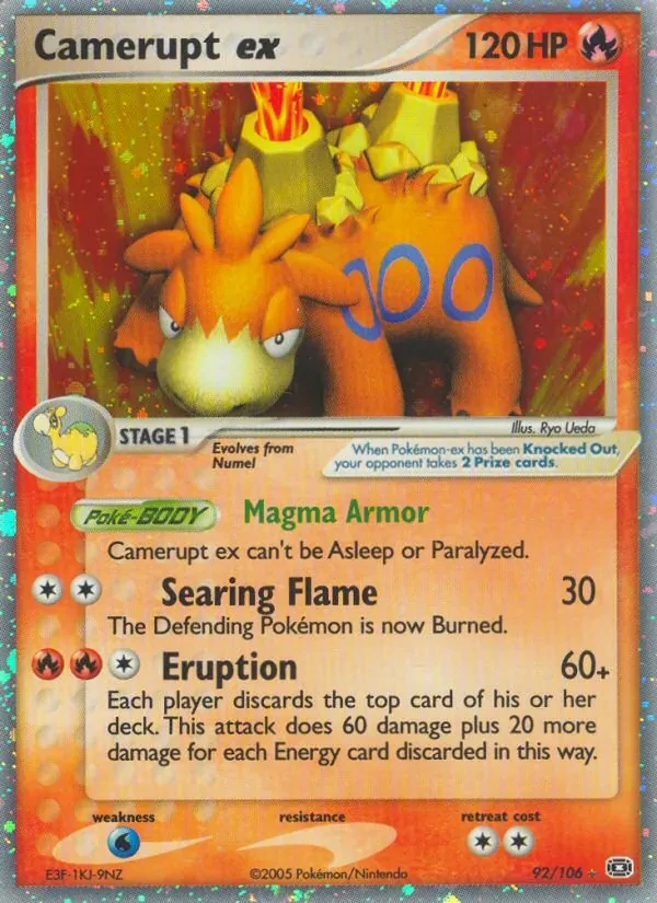 Camerupt ex 92/106 Emerald Pokémon card
