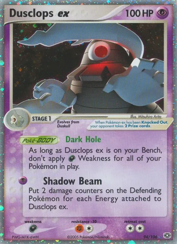 Dusclops ex 94/106 Emerald Pokémon card
