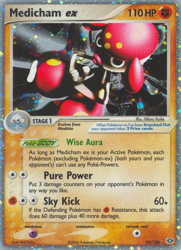 Medicham ex 95/106 Emerald Pokémon card