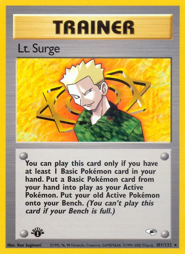 Lt. Surge 101/132 Gym Heroes Pokémon card