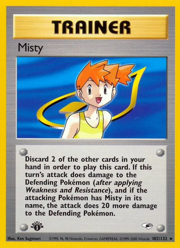 Misty 102/132 Gym Heroes Pokémon card