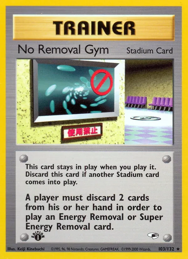 No Removal Gym 103/132 Gym Heroes Pokémon card