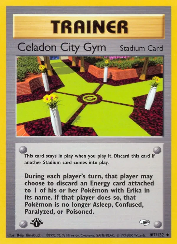 Celadon City Gym 107/132 Gym Heroes Pokémon kaart