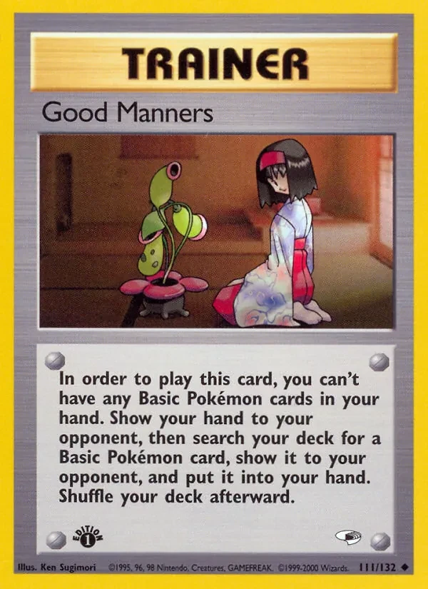 Good Manners 111/132 Gym Heroes Pokémon card