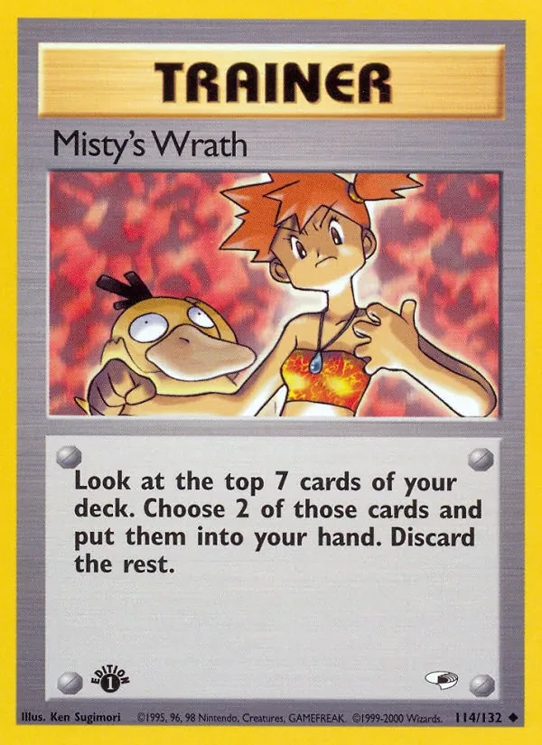Misty's Wrath 114/132 Gym Heroes Pokémon Karte