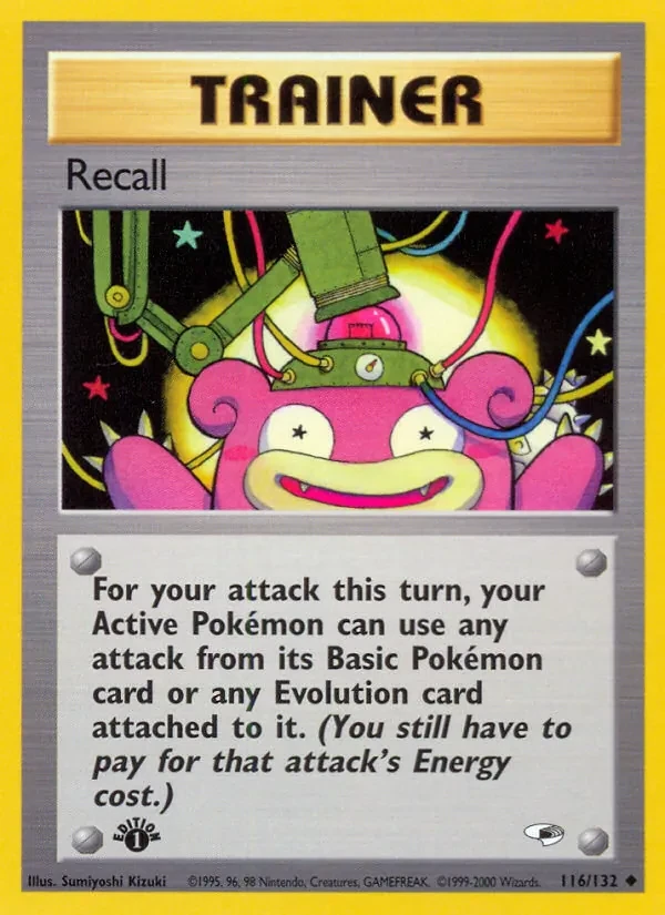 Recall 116/132 Gym Heroes Pokémon card