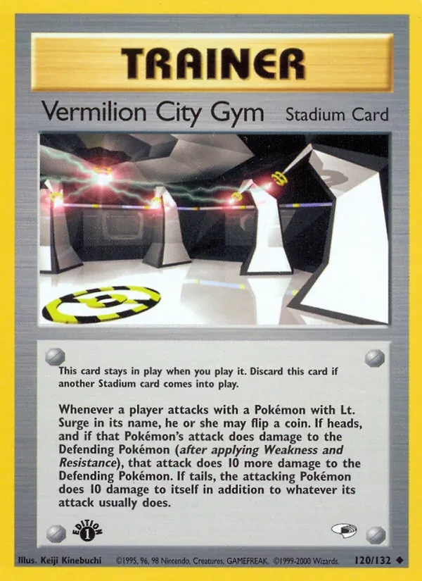 Carta Pokémon Vermilion City Gym 120/132 Gym Heroes