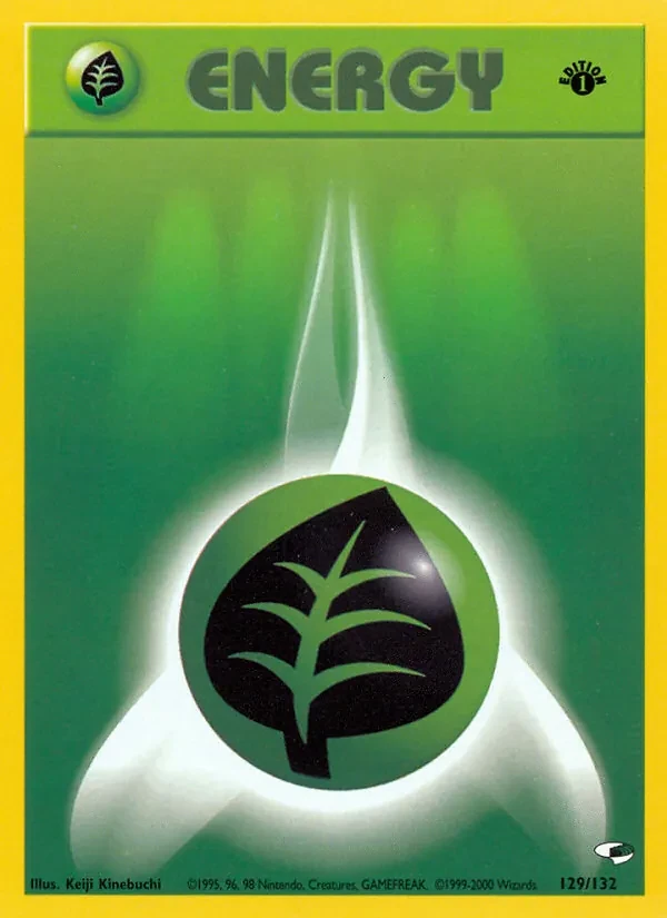 Grass Energy 129/132 Gym Heroes Pokémon card