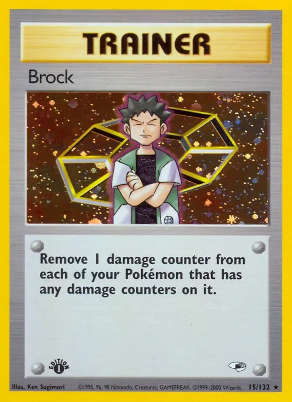Brock 15/132 Gym Heroes Pokémon card