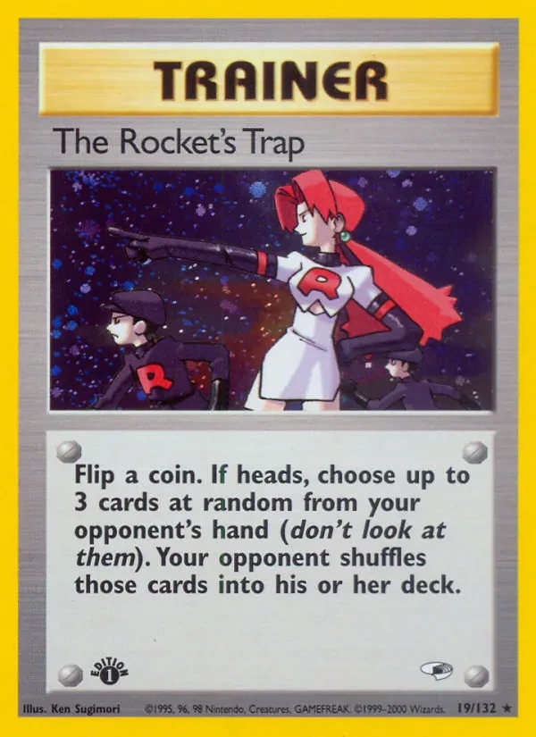 The Rocket's Trap 19/132 Gym Heroes Pokémon card