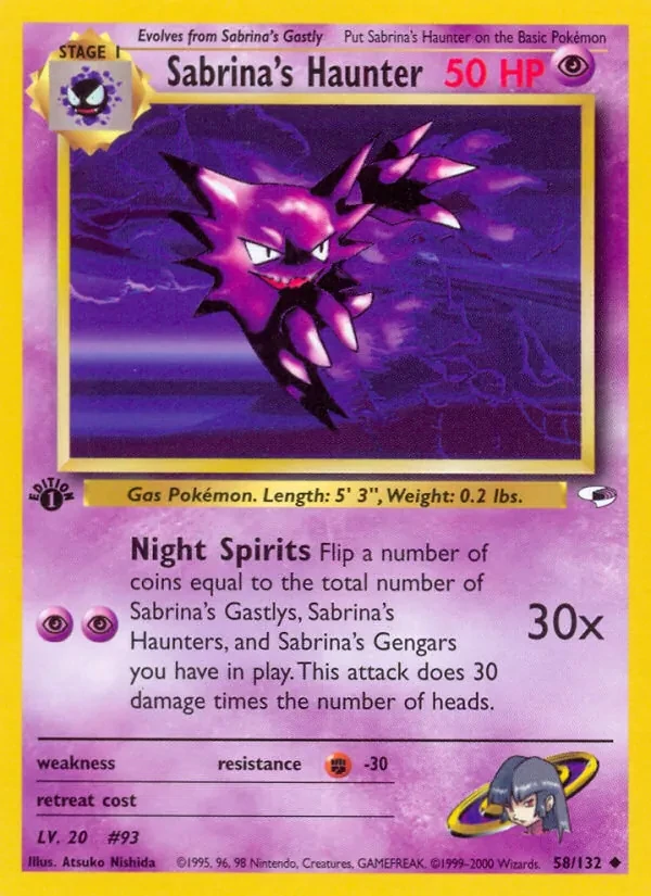 Carte Pokémon Sabrina's Haunter 58/132 Gym Heroes