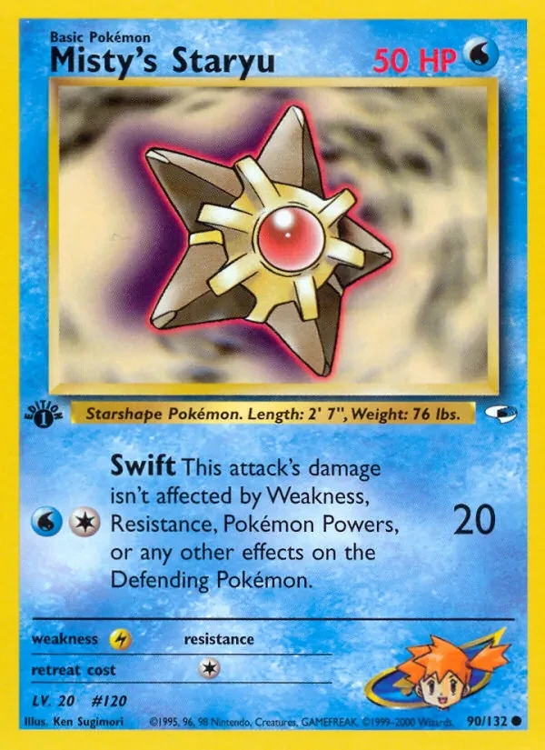 Misty's Staryu 90/132 Gym Heroes Pokémon Karte