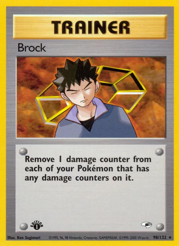 Brock 98/132 Gym Heroes Pokémon card