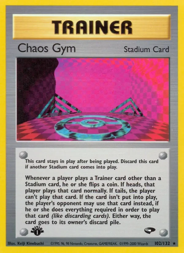 Chaos Gym 102/132 Gym Challenge Pokémon Karte