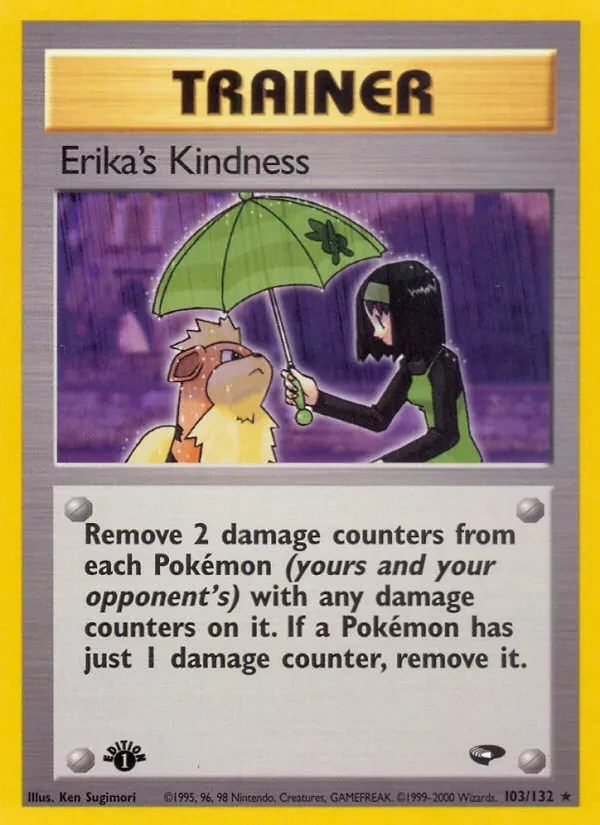 Erika's Kindness 103/132 Gym Challenge Pokémon card