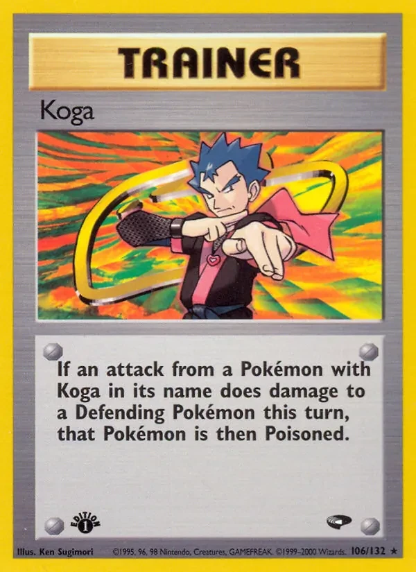 Koga 106/132 Gym Challenge Pokémon card