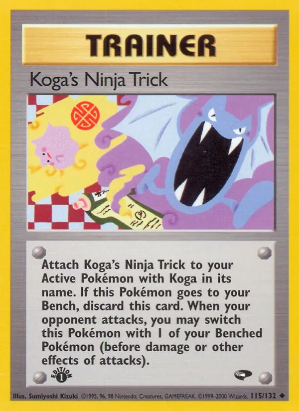 Koga's Ninja Trick 115/132 Gym Challenge Pokémon card