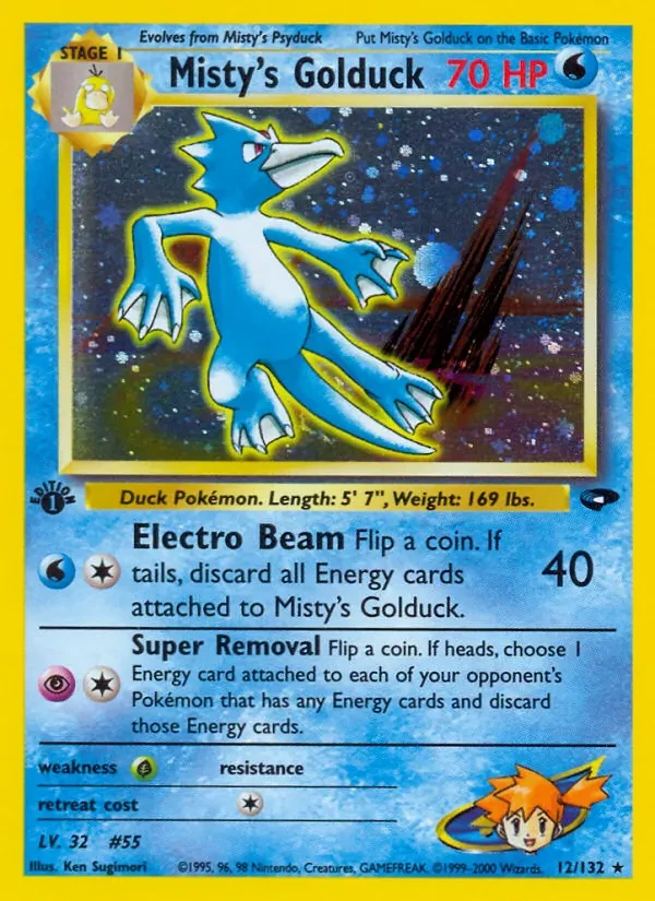 Misty's Golduck 12/132 Gym Challenge Pokémon card